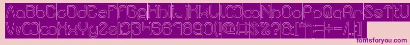 Nicole Hollow Inverse-Schriftart – Violette Schriften auf rosa Hintergrund