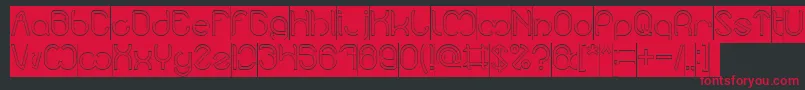 Nicole Hollow Inverse Font – Red Fonts on Black Background