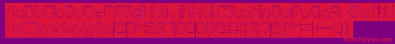 Nicole Hollow Inverse Font – Red Fonts on Purple Background