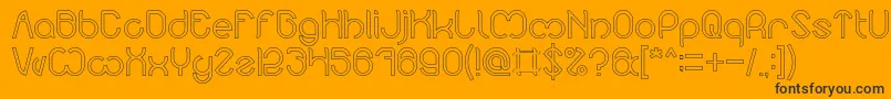 Nicole Hollow Font – Black Fonts on Orange Background