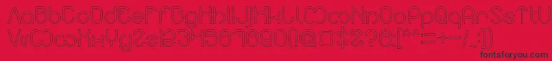 Nicole Hollow Font – Black Fonts on Red Background