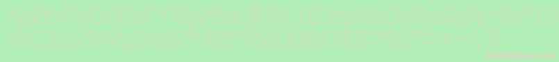 フォントNicole Hollow – 緑の背景にピンクのフォント