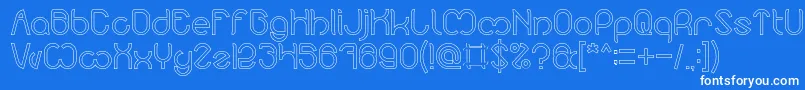 Nicole Hollow Font – White Fonts on Blue Background