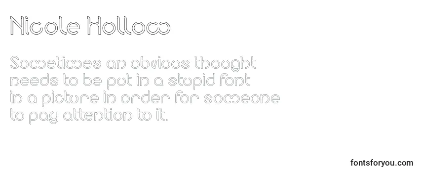 Nicole Hollow Font