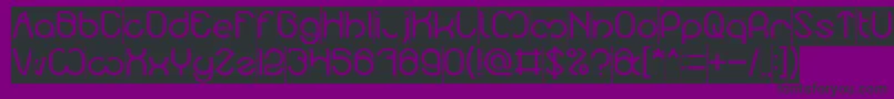 Czcionka Nicole Inverse – czarne czcionki na fioletowym tle