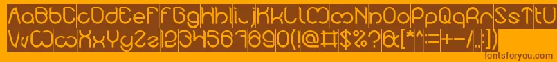 Nicole Inverse Font – Brown Fonts on Orange Background