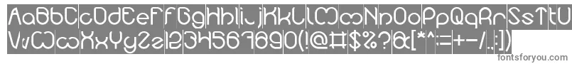 フォントNicole Inverse – 白い背景に灰色の文字