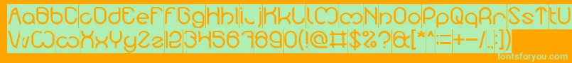 Nicole Inverse Font – Green Fonts on Orange Background