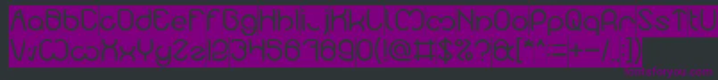 Nicole Inverse-fontti – violetit fontit mustalla taustalla