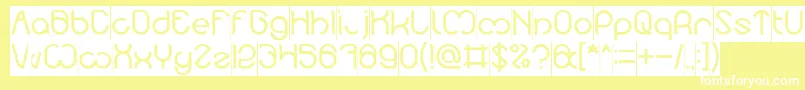 フォントNicole Inverse – 黄色い背景に白い文字