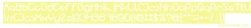Czcionka Nicole Inverse – żółte czcionki