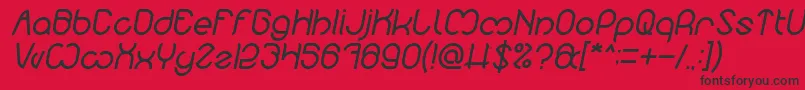 Шрифт Nicole Italic – чёрные шрифты на красном фоне