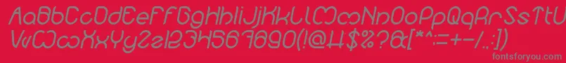 Nicole Italic Font – Gray Fonts on Red Background