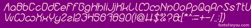 Nicole Italic Font – Pink Fonts on Purple Background