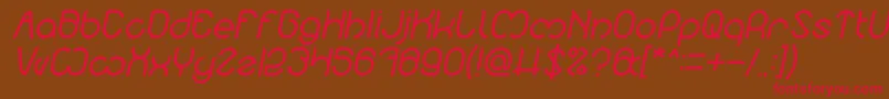 fuente Nicole Italic – Fuentes Rojas Sobre Fondo Marrón