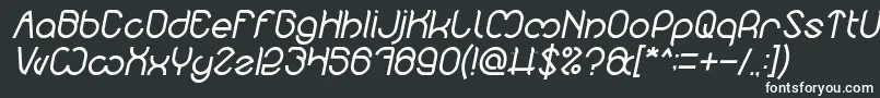 Nicole Italic Font – White Fonts on Black Background