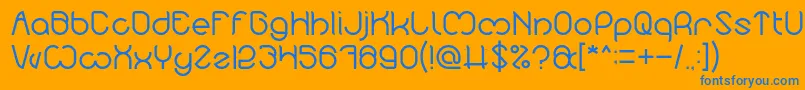 Nicole Light Font – Blue Fonts on Orange Background