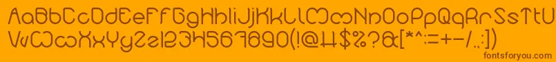 フォントNicole Light – オレンジの背景に茶色のフォント