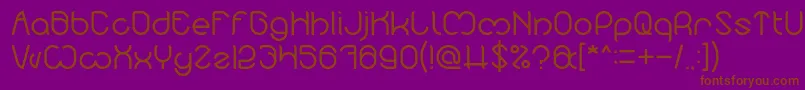 Nicole Light-fontti – ruskeat fontit violetilla taustalla