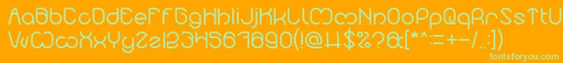 Nicole Light Font – Green Fonts on Orange Background