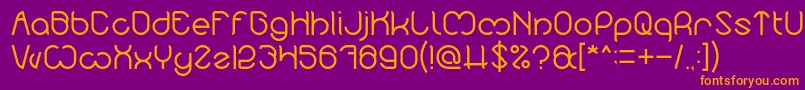 Nicole Light Font – Orange Fonts on Purple Background