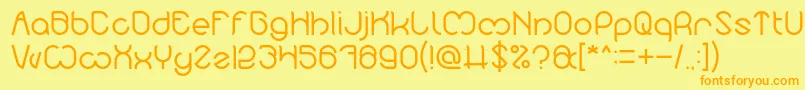 Шрифт Nicole Light – оранжевые шрифты на жёлтом фоне