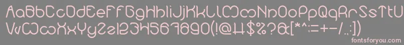 Nicole Light Font – Pink Fonts on Gray Background