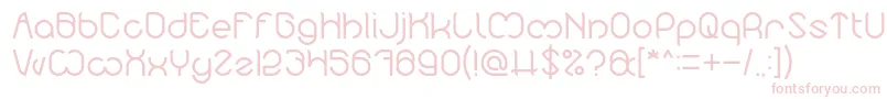 Nicole Light Font – Pink Fonts on White Background