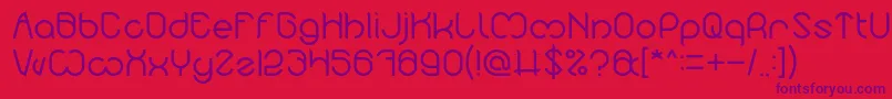 Nicole Light-fontti – violetit fontit punaisella taustalla