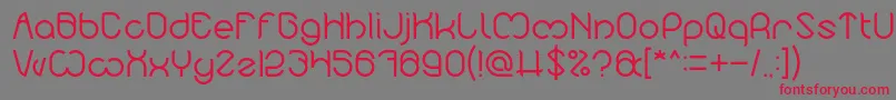 フォントNicole Light – 赤い文字の灰色の背景