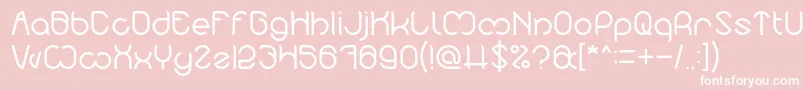 フォントNicole Light – ピンクの背景に白い文字