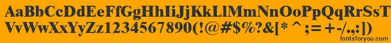 Dutch801ExtraBoldBt Font – Black Fonts on Orange Background