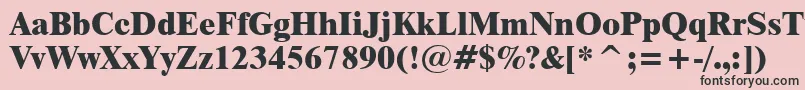 Dutch801ExtraBoldBt Font – Black Fonts on Pink Background