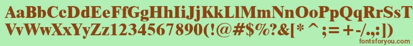 Dutch801ExtraBoldBt Font – Brown Fonts on Green Background