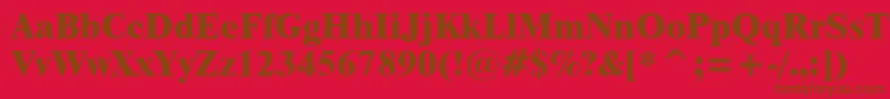 Dutch801ExtraBoldBt Font – Brown Fonts on Red Background
