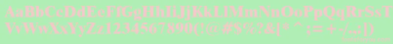 Dutch801ExtraBoldBt Font – Pink Fonts on Green Background