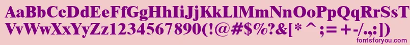 Dutch801ExtraBoldBt Font – Purple Fonts on Pink Background