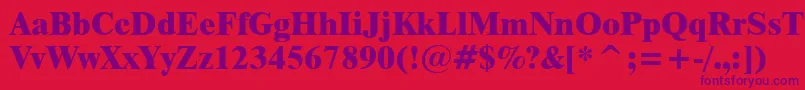 Dutch801ExtraBoldBt Font – Purple Fonts on Red Background