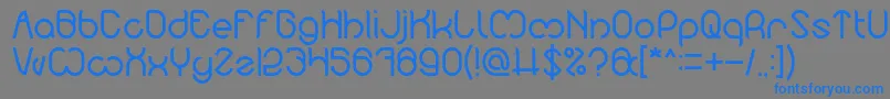 フォントNicole – 灰色の背景に青い文字