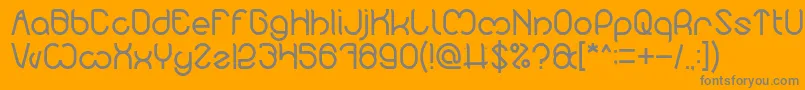 Nicole Font – Gray Fonts on Orange Background