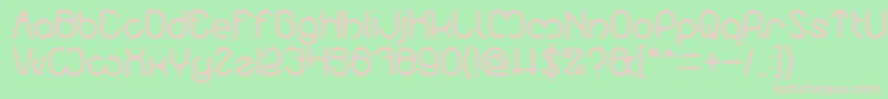 Nicole Font – Pink Fonts on Green Background