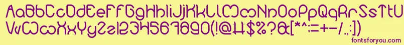 Nicole Font – Purple Fonts on Yellow Background