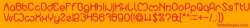 Nicole-Schriftart – Rote Schriften auf orangefarbenem Hintergrund
