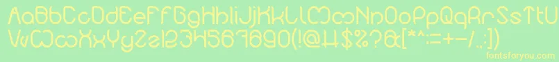 Nicole Font – Yellow Fonts on Green Background