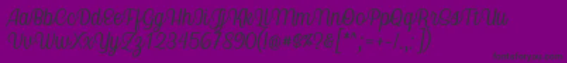 Nicolera Font by Keithzo 7NTypes-fontti – mustat fontit violetilla taustalla