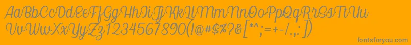 Police Nicolera Font by Keithzo 7NTypes – polices grises sur fond orange
