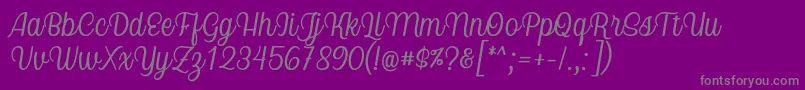 Nicolera Font by Keithzo 7NTypes Font – Gray Fonts on Purple Background