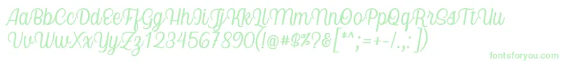 Police Nicolera Font by Keithzo 7NTypes – polices vertes sur fond blanc