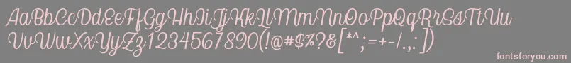 Police Nicolera Font by Keithzo 7NTypes – polices roses sur fond gris