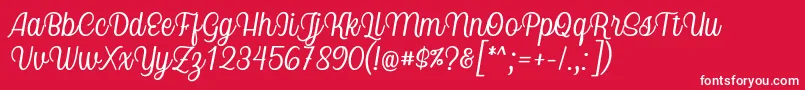 フォントNicolera Font by Keithzo 7NTypes – 赤い背景に白い文字